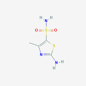 molecular formula C4H7N3O2S2 B068474 2-氨基-4-甲基-1,3-噻唑-5-磺酰胺 CAS No. 187230-38-2