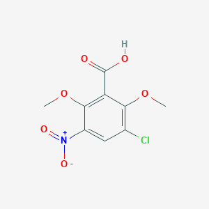 molecular formula C9H8ClNO6 B068508 3-Chloro-2,6-dimethoxy-5-nitrobenzoic acid CAS No. 175135-56-5