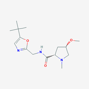 (2S,4S)-N-[(5-tert-butyl-1,3-oxazol-2-yl)methyl]-4-methoxy-1-methylpyrrolidine-2-carboxamide