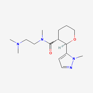 (2R,3R)-N-[2-(dimethylamino)ethyl]-N-methyl-2-(2-methylpyrazol-3-yl)oxane-3-carboxamide