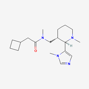 2-cyclobutyl-N-methyl-N-[[(2R,3S)-1-methyl-2-(3-methylimidazol-4-yl)piperidin-3-yl]methyl]acetamide