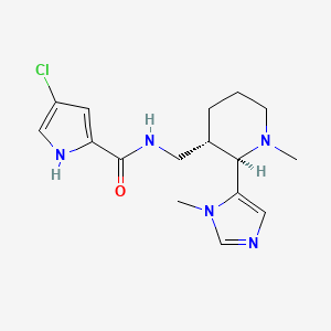 4-chloro-N-[[(2R,3S)-1-methyl-2-(3-methylimidazol-4-yl)piperidin-3-yl]methyl]-1H-pyrrole-2-carboxamide