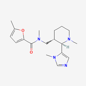 N,5-dimethyl-N-[[(2R,3S)-1-methyl-2-(3-methylimidazol-4-yl)piperidin-3-yl]methyl]furan-2-carboxamide