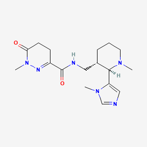 1-methyl-N-[[(2R,3S)-1-methyl-2-(3-methylimidazol-4-yl)piperidin-3-yl]methyl]-6-oxo-4,5-dihydropyridazine-3-carboxamide