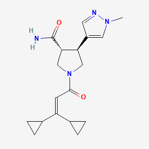 (3R,4S)-1-(3,3-dicyclopropylprop-2-enoyl)-4-(1-methylpyrazol-4-yl)pyrrolidine-3-carboxamide