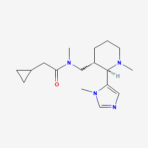 2-cyclopropyl-N-methyl-N-[[(2R,3S)-1-methyl-2-(3-methylimidazol-4-yl)piperidin-3-yl]methyl]acetamide