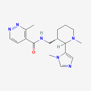 3-methyl-N-[[(2R,3S)-1-methyl-2-(3-methylimidazol-4-yl)piperidin-3-yl]methyl]pyridazine-4-carboxamide