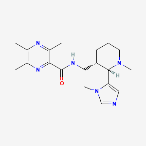 3,5,6-trimethyl-N-[[(2R,3S)-1-methyl-2-(3-methylimidazol-4-yl)piperidin-3-yl]methyl]pyrazine-2-carboxamide