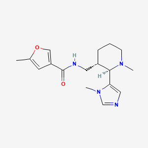 5-methyl-N-[[(2R,3S)-1-methyl-2-(3-methylimidazol-4-yl)piperidin-3-yl]methyl]furan-3-carboxamide