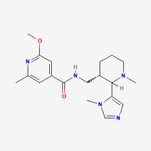 2-methoxy-6-methyl-N-[[(2R,3S)-1-methyl-2-(3-methylimidazol-4-yl)piperidin-3-yl]methyl]pyridine-4-carboxamide