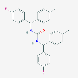 molecular formula C29H26F2N2O B068510 N,N'-Bis((4-fluorophenyl)(4-methylphenyl)methyl)urea CAS No. 160807-91-0