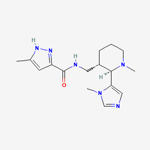 5-methyl-N-[[(2R,3S)-1-methyl-2-(3-methylimidazol-4-yl)piperidin-3-yl]methyl]-1H-pyrazole-3-carboxamide