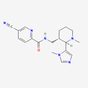 5-cyano-N-[[(2R,3S)-1-methyl-2-(3-methylimidazol-4-yl)piperidin-3-yl]methyl]pyridine-2-carboxamide