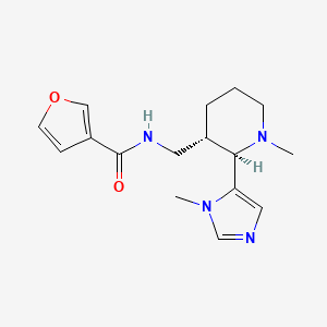 N-[[(2R,3S)-1-methyl-2-(3-methylimidazol-4-yl)piperidin-3-yl]methyl]furan-3-carboxamide