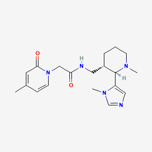 N-[[(2R,3S)-1-methyl-2-(3-methylimidazol-4-yl)piperidin-3-yl]methyl]-2-(4-methyl-2-oxopyridin-1-yl)acetamide