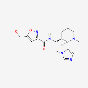 5-(methoxymethyl)-N-[[(2R,3S)-1-methyl-2-(3-methylimidazol-4-yl)piperidin-3-yl]methyl]-1,2-oxazole-3-carboxamide