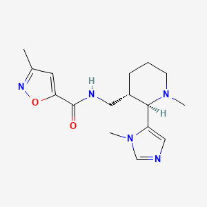 3-methyl-N-[[(2R,3S)-1-methyl-2-(3-methylimidazol-4-yl)piperidin-3-yl]methyl]-1,2-oxazole-5-carboxamide