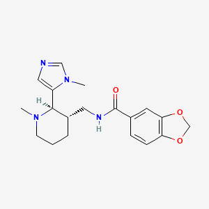 N-[[(2R,3S)-1-methyl-2-(3-methylimidazol-4-yl)piperidin-3-yl]methyl]-1,3-benzodioxole-5-carboxamide