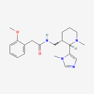 2-(2-methoxyphenyl)-N-[[(2R,3S)-1-methyl-2-(3-methylimidazol-4-yl)piperidin-3-yl]methyl]acetamide