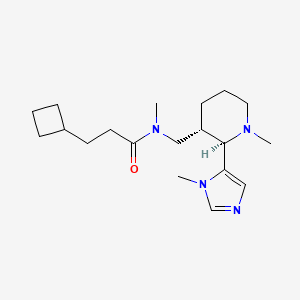 3-cyclobutyl-N-methyl-N-[[(2R,3S)-1-methyl-2-(3-methylimidazol-4-yl)piperidin-3-yl]methyl]propanamide