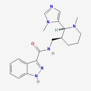 N-[[(2R,3S)-1-methyl-2-(3-methylimidazol-4-yl)piperidin-3-yl]methyl]-1H-indazole-3-carboxamide