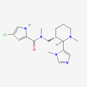 4-chloro-N-methyl-N-[[(2R,3S)-1-methyl-2-(3-methylimidazol-4-yl)piperidin-3-yl]methyl]-1H-pyrrole-2-carboxamide