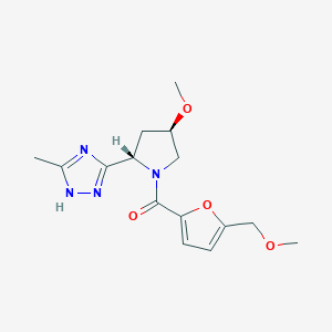 [5-(methoxymethyl)furan-2-yl]-[(2S,4R)-4-methoxy-2-(5-methyl-1H-1,2,4-triazol-3-yl)pyrrolidin-1-yl]methanone