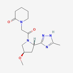 1-[2-[(2S,4R)-4-methoxy-2-(5-methyl-1H-1,2,4-triazol-3-yl)pyrrolidin-1-yl]-2-oxoethyl]piperidin-2-one