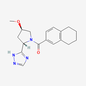 [(2S,4R)-4-methoxy-2-(1H-1,2,4-triazol-5-yl)pyrrolidin-1-yl]-(5,6,7,8-tetrahydronaphthalen-2-yl)methanone