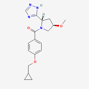 [4-(cyclopropylmethoxy)phenyl]-[(2S,4R)-4-methoxy-2-(1H-1,2,4-triazol-5-yl)pyrrolidin-1-yl]methanone