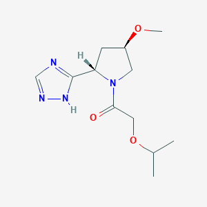 1-[(2S,4R)-4-methoxy-2-(1H-1,2,4-triazol-5-yl)pyrrolidin-1-yl]-2-propan-2-yloxyethanone