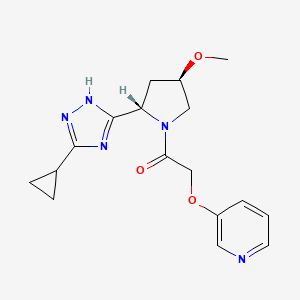 1-[(2S,4R)-2-(3-cyclopropyl-1H-1,2,4-triazol-5-yl)-4-methoxypyrrolidin-1-yl]-2-pyridin-3-yloxyethanone