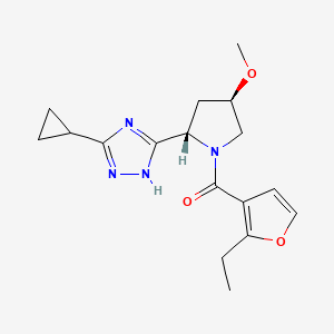 [(2S,4R)-2-(3-cyclopropyl-1H-1,2,4-triazol-5-yl)-4-methoxypyrrolidin-1-yl]-(2-ethylfuran-3-yl)methanone