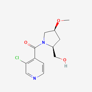 (3-chloropyridin-4-yl)-[(2S,4S)-2-(hydroxymethyl)-4-methoxypyrrolidin-1-yl]methanone