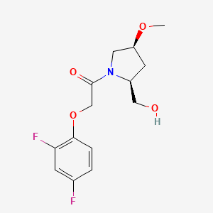 2-(2,4-difluorophenoxy)-1-[(2S,4S)-2-(hydroxymethyl)-4-methoxypyrrolidin-1-yl]ethanone