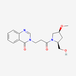 3-[3-[(2S,4S)-2-(hydroxymethyl)-4-methoxypyrrolidin-1-yl]-3-oxopropyl]quinazolin-4-one