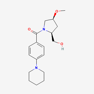 [(2S,4S)-2-(hydroxymethyl)-4-methoxypyrrolidin-1-yl]-(4-piperidin-1-ylphenyl)methanone