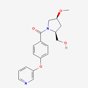 [(2S,4S)-2-(hydroxymethyl)-4-methoxypyrrolidin-1-yl]-(4-pyridin-3-yloxyphenyl)methanone