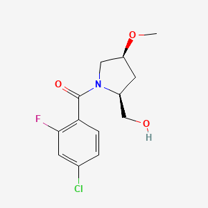 (4-chloro-2-fluorophenyl)-[(2S,4S)-2-(hydroxymethyl)-4-methoxypyrrolidin-1-yl]methanone