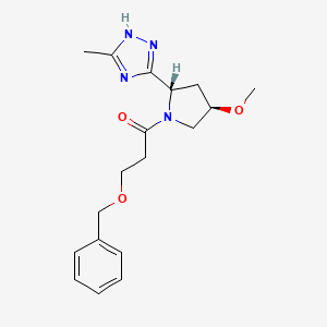 1-[(2S,4R)-4-methoxy-2-(5-methyl-1H-1,2,4-triazol-3-yl)pyrrolidin-1-yl]-3-phenylmethoxypropan-1-one