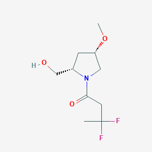 3,3-difluoro-1-[(2S,4S)-2-(hydroxymethyl)-4-methoxypyrrolidin-1-yl]butan-1-one