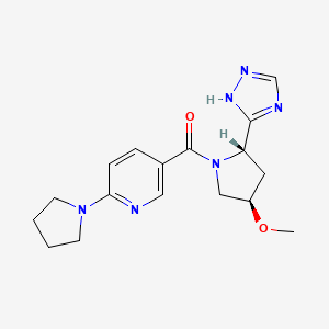 [(2S,4R)-4-methoxy-2-(1H-1,2,4-triazol-5-yl)pyrrolidin-1-yl]-(6-pyrrolidin-1-ylpyridin-3-yl)methanone