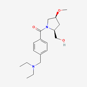 [4-(diethylaminomethyl)phenyl]-[(2S,4S)-2-(hydroxymethyl)-4-methoxypyrrolidin-1-yl]methanone