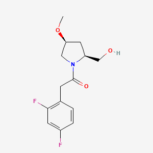 2-(2,4-difluorophenyl)-1-[(2S,4S)-2-(hydroxymethyl)-4-methoxypyrrolidin-1-yl]ethanone