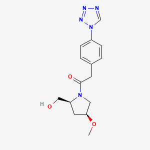 1-[(2S,4S)-2-(hydroxymethyl)-4-methoxypyrrolidin-1-yl]-2-[4-(tetrazol-1-yl)phenyl]ethanone