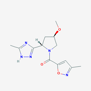 [(2S,4R)-4-methoxy-2-(5-methyl-1H-1,2,4-triazol-3-yl)pyrrolidin-1-yl]-(3-methyl-1,2-oxazol-5-yl)methanone