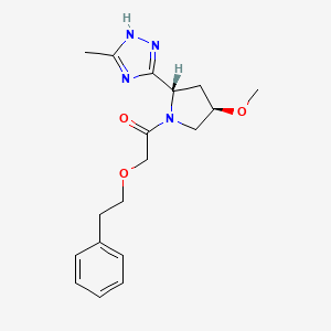 1-[(2S,4R)-4-methoxy-2-(5-methyl-1H-1,2,4-triazol-3-yl)pyrrolidin-1-yl]-2-(2-phenylethoxy)ethanone