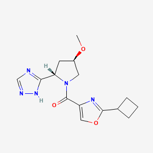 (2-cyclobutyl-1,3-oxazol-4-yl)-[(2S,4R)-4-methoxy-2-(1H-1,2,4-triazol-5-yl)pyrrolidin-1-yl]methanone