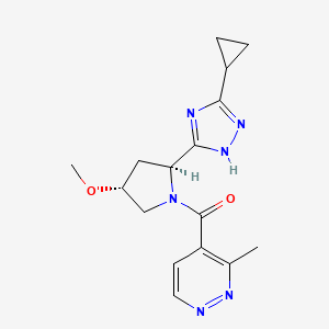 [(2S,4R)-2-(3-cyclopropyl-1H-1,2,4-triazol-5-yl)-4-methoxypyrrolidin-1-yl]-(3-methylpyridazin-4-yl)methanone