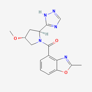 [(2S,4R)-4-methoxy-2-(1H-1,2,4-triazol-5-yl)pyrrolidin-1-yl]-(2-methyl-1,3-benzoxazol-4-yl)methanone